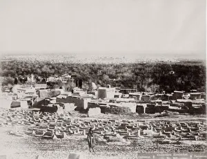 Cemetery Prints: Panoramic view of the city of Damascus, Syria