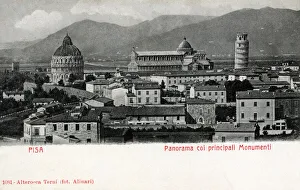 Images Dated 16th June 2020: A Panoramic view over the City of Pisa, Italy