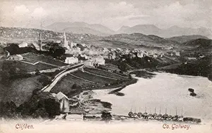 Clifden Prints: Panoramic view of Clifden, County Galway, Ireland