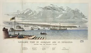 Panoramic view of Cronstadt and St. Petersburg