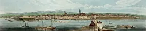 Frankfort Prints: Panoramic view of Frankfort. On the Maine