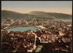Bergen Prints: Panoramic view, I, Bergen, Norway