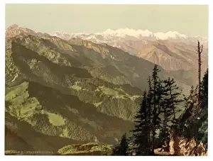 Stanserhorn Prints: Panoramic view towards Oberland, Stanserhorn Switzerland