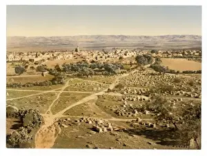Ramleh Prints: Panoramic view taken from The Tower of the Forty Martyrs, Ra