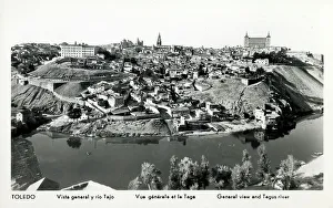 Slopes Prints: Panoramic view of Toledo Spain and the Tagus River