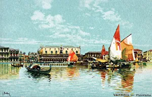 Panoramic View of Venice, Italy - Doge's Palace