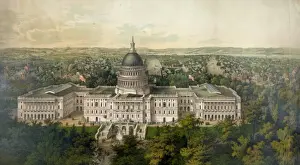 Panoramic view of Washington City from the new dome of the C