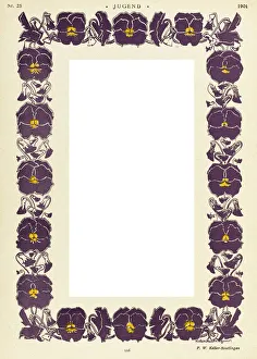 Pansies Gallery: Pansy Border - Jugend 1901