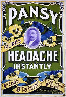 Headaches Prints: Pansy headache pills