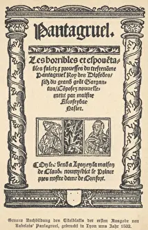 1532 Prints: Pantagruel / First Edition