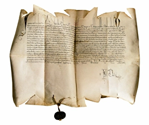 Images Dated 2nd September 2010: Papal bull appointing Torquemada as Inquisitor