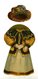 Paper Doll Costume - beige and orange