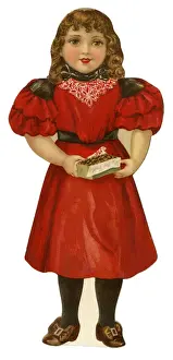 Paper Doll in a red dress