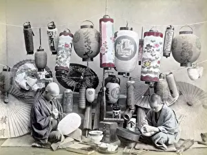 Paper lantern maker, Japan, circa 1880s
