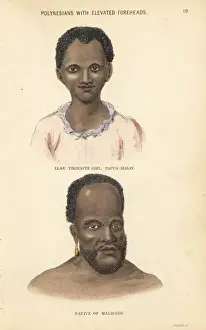 Cannibal Prints: Papua-Malay girl from the island of Tikiene
