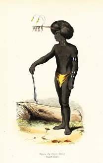 Auguste Wahlen Prints: Papuan man of Dory Harbour, West Papua