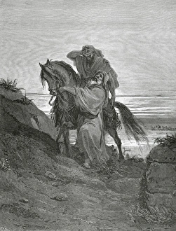 Parable of the Good Samaritan. Engraving by Gustave Dore. 19