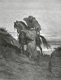 Parable of the Good Samaritan. Engraving by Gustave Dore. 19