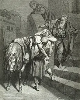Christianism Prints: Parable of the Good Samaritan. Engraving by Gustave Dore. 19