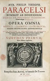 1493 Prints: PARACELSUS, Philippus Aureolus (1493-1541)