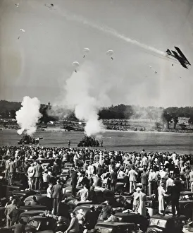 Airshows Collection: Parachustists Attacking the Airfield During a Hendon Fly?