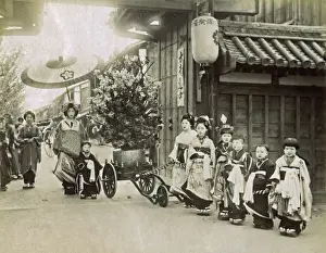Courtesans Prints: Parade of Oiran (courtesans), Japan