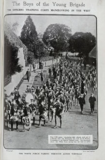 Acton Collection: Parade of White Corps in Acton Turville, Western Contingent of The Officers Training Corps