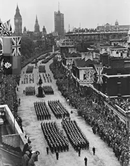 Parade down Whitehall - WW2 victory celebrations