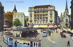 Swiss Prints: Paradeplatz, Zurich, Switzerland