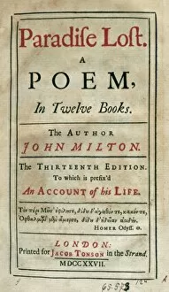 1667 Gallery: Paradise Lost by John Milton (1608-1674)