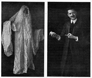 Images Dated 9th November 2015: Paranormal: William S. Marriott demonstrates a spirit robe