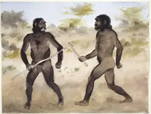 Other Prints: Paranthropus sp. (left) and Homo erectus (right)