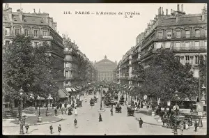 Lopera Prints: Paris / Avenue Opera C1900