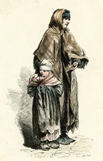Images Dated 27th November 2017: Paris beggar 1850