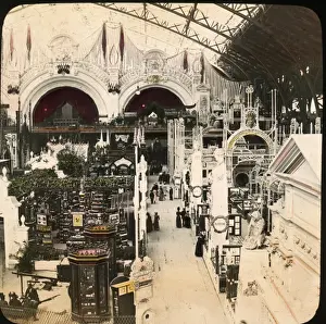 Exhibits Prints: Paris Exhibition of 1889 - Swiss section Interior