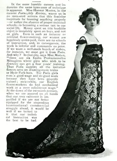 Tulle Prints: Paris fashion, Empire robe of straw-coloured satin