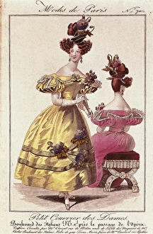 Lithographies Collection: Paris fashion. Illustrations of the magazine Modes
