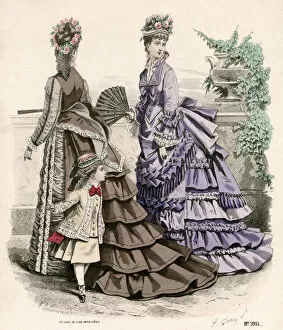 Headdresses Collection: Paris Fashions for 1874