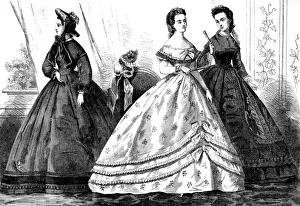Flounce Prints: Paris fashions for February, 1864