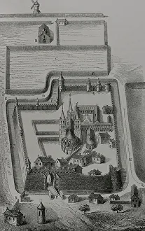 Fourteenth Prints: Paris, France. Abbey of Saint-Germain-des-Pres