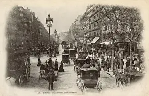 Montmartre Prints: Paris, France - Boulevard Montmartre