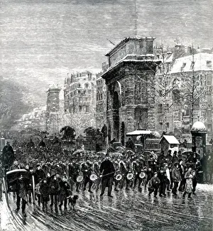 Boulevards Prints: Paris, France - Boulevards - Le Regiment qui Passe