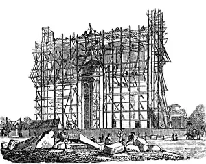 Monuments Prints: Paris, France - Building the Arc de Triomphe (de l Etoile)