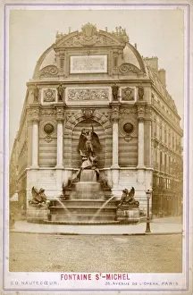 Dragons Prints: Paris, France - Fontaine Saint-Michel