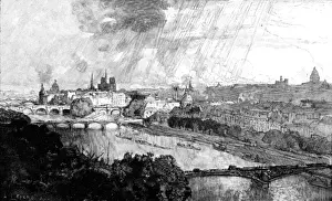 Pavillon Prints: Paris, France - General View from Pavillon de Flore