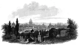 Tombstone Prints: Paris, France - General View from the Pere Lachaise Cemetery