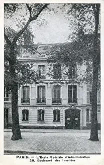 Invalides Prints: Paris, France - L Ecole Speciale d Administration - 28, Boulevard des Invalides Date