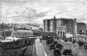 Paris, France - La Bastille from Faubourg-Saint-Antoine