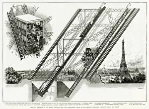 Paris, France - La Tour Eiffel, Otis Elevators