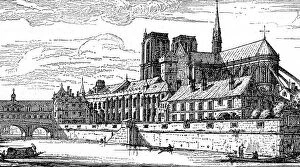 Archdiocese Gallery: Paris, France - Notre-Dame and Archbishops Palace